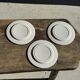 Set of 3 large classic white plates D24.5