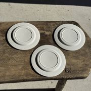 Lot de 3 grandes assiettes blanches classiques D24,5