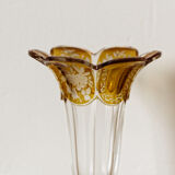 Bohemian crystal cornet vase