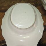 Enormous antique soup tureen in earthenware – floral decoration – with matching tray