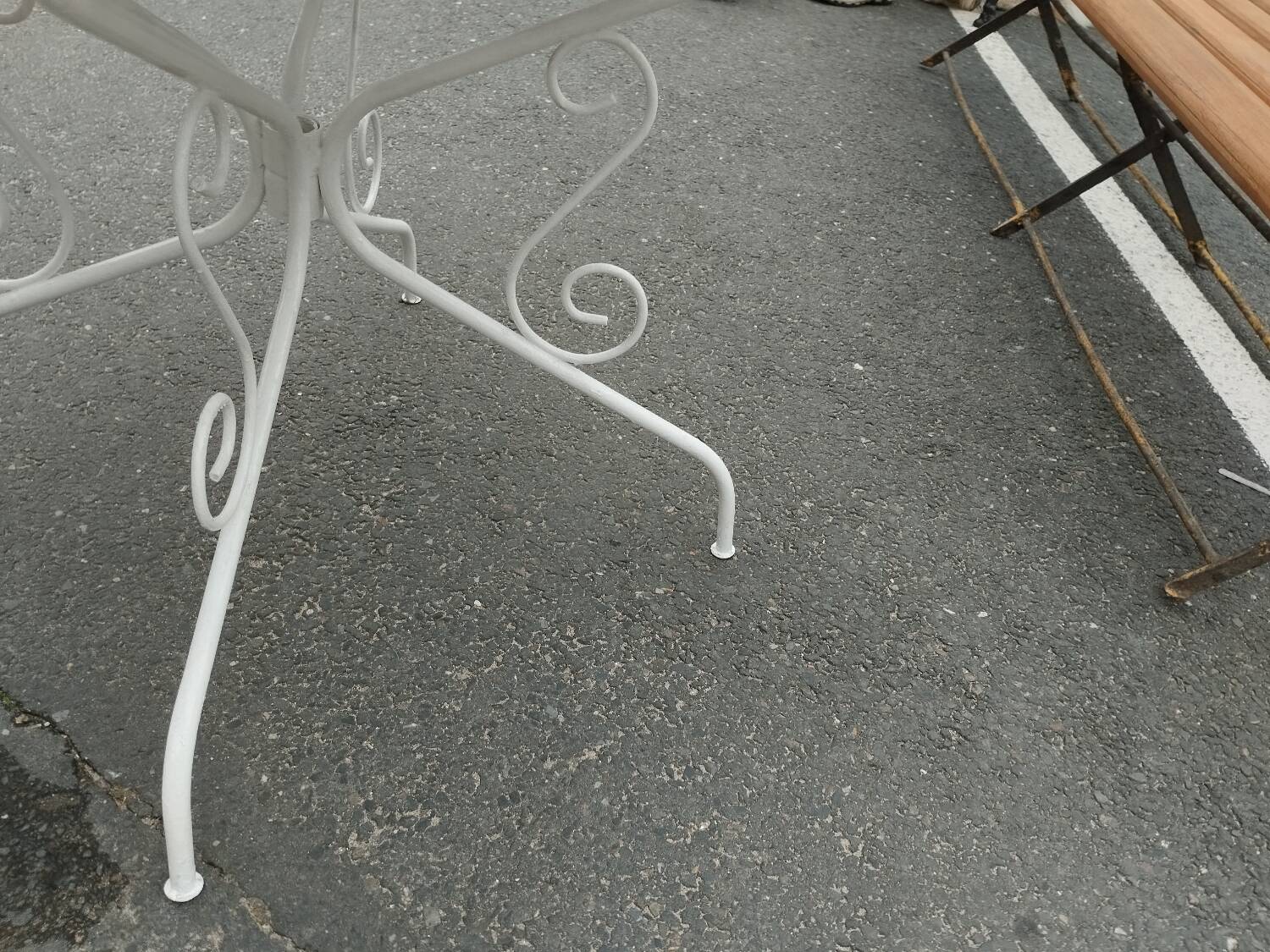 Antique garden furniture in vintage iron