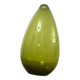 drop-shaped soliflore vase, green glass