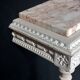 White wall lamp console Louis XVI style with pink marble top