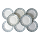 Terre de fer 8 Art Deco flat plates NORMAND model
