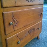 Art Deco dresser gilded oak france 1940