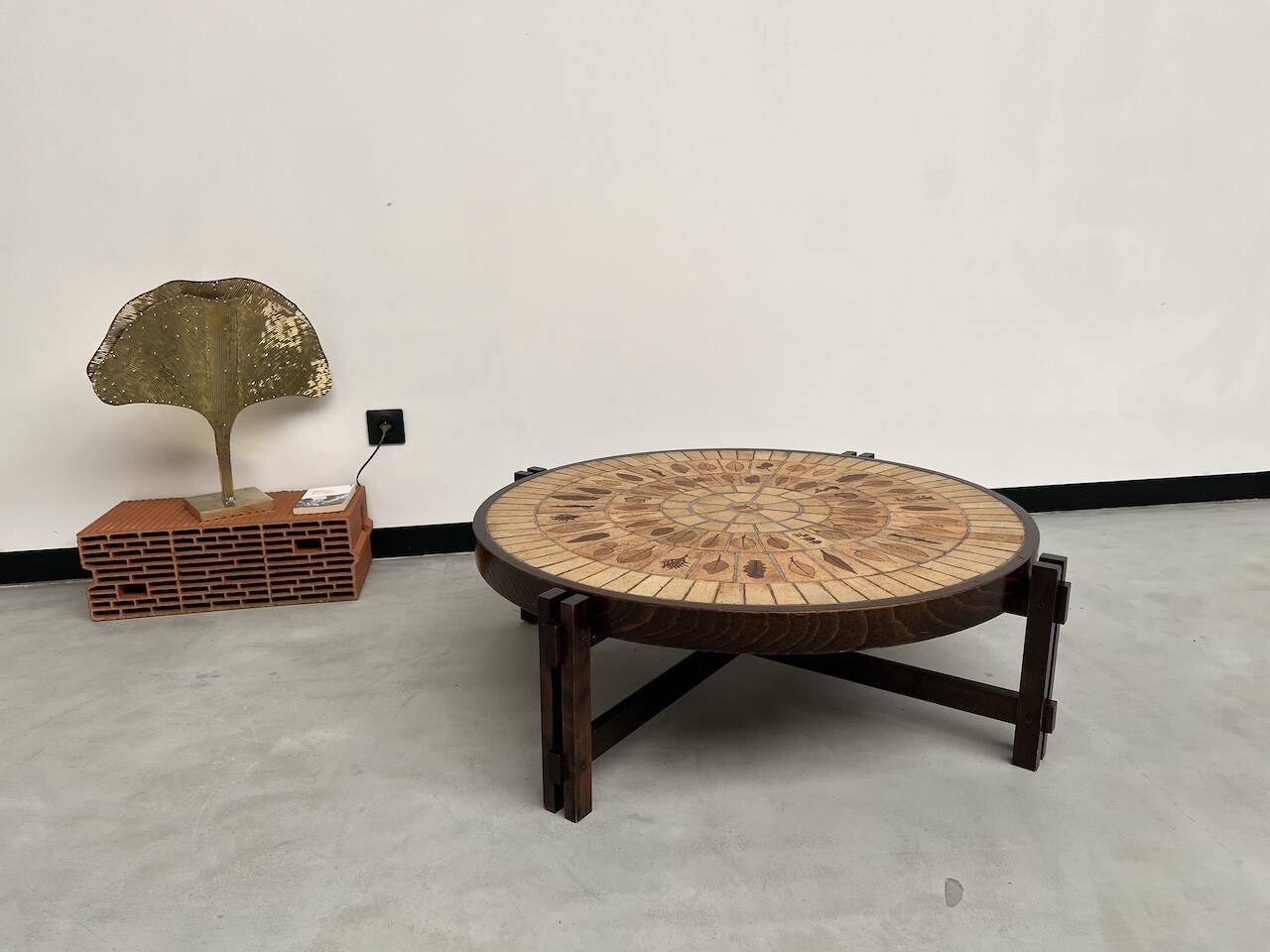 Coffee table "Les Herbiers" by Roger Capron