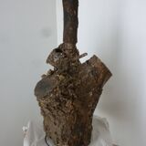 Brutalist turned wood lamp