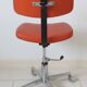 Eurosit vintage industrial workshop chair in chromed metal and orange imitation leather