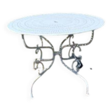 Wrought iron garden table, circa 1900