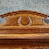 Coat rack - antique oak coat stand - mirror - marble