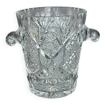 Seau à glace en cristal taillé