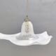 Postmodern White Murano Glass Pendant Marked La Murrina, Italy 1980s