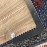 Steiner steel and walnut coffee table
