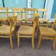 Lot de 12 chaises de bistrot bar bois vintage luterma