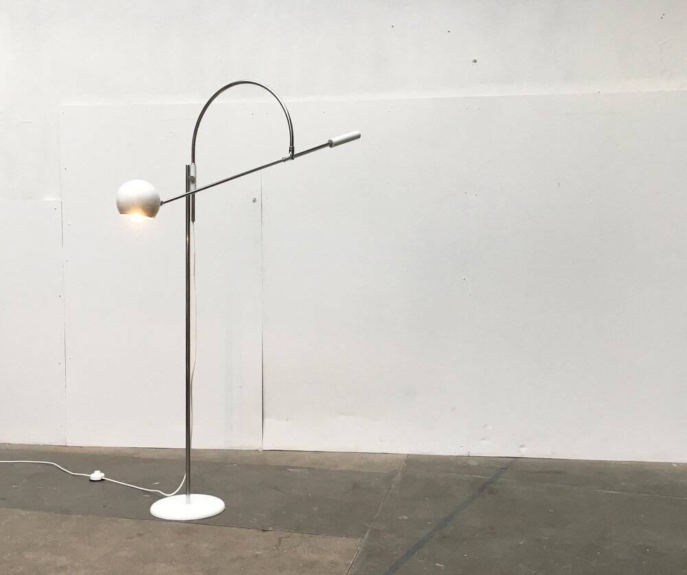Floor lamp model Orbiter from the mid-century space age by Robert Sonneman for Luci Italia, 1960s.