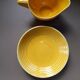Antique yellow earthenware tea set