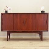 Buffet haut en teck, design danois, années 1970, fabrication : Danemark