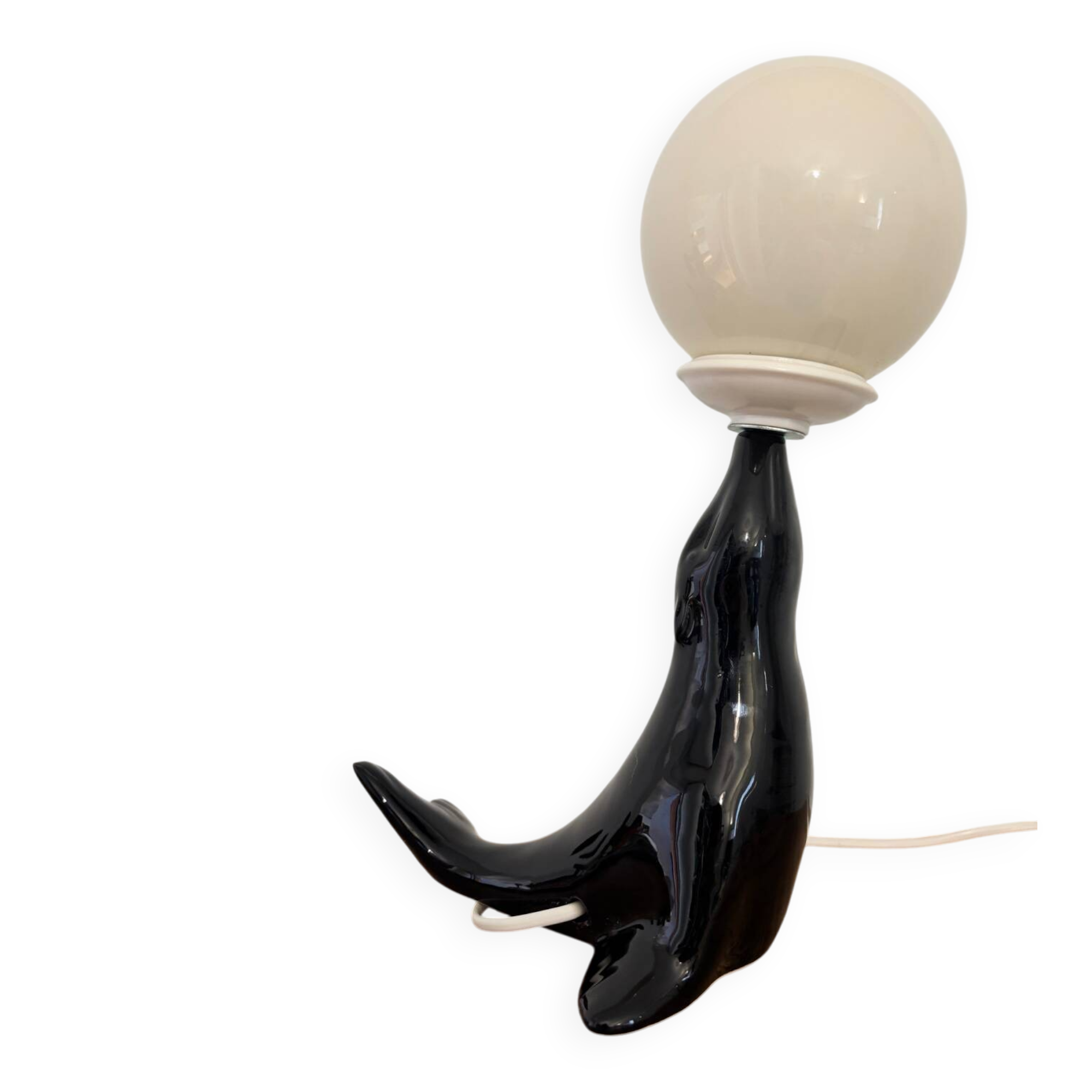 Vintage sea lion lamp