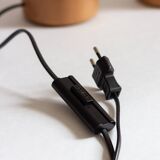 Pair of light wood table or bedside lamp bases, 1970s