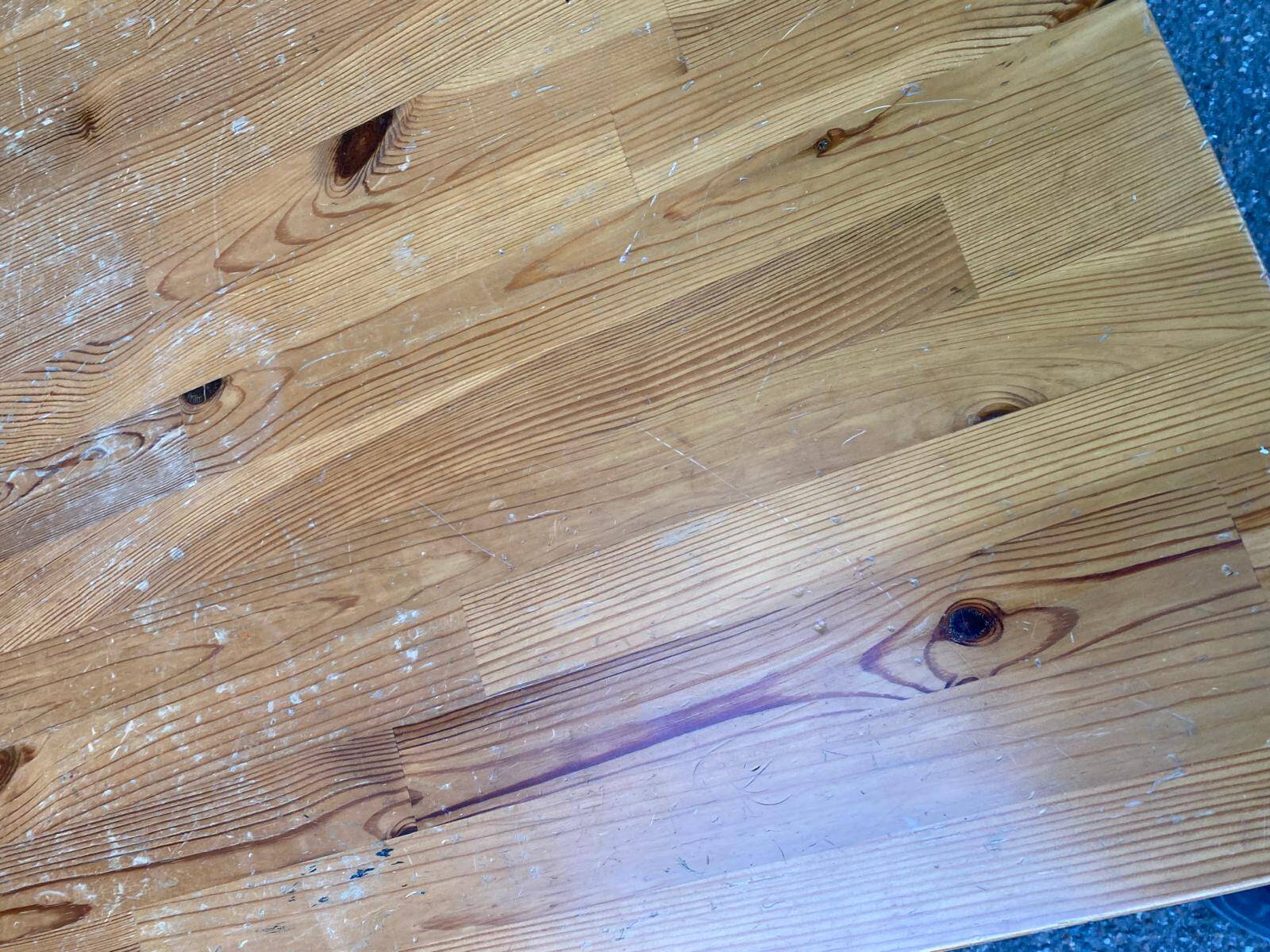 Table / Desk 150x80 cm in solid pine with detachable legs