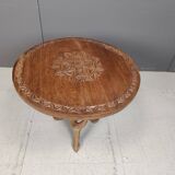 Vintage tribal art side table, 1960s