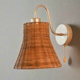 Bell Shaped Wicker Wall Sconce
