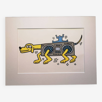 Illustration by Keith Haring - 'Animals' series - 3/12