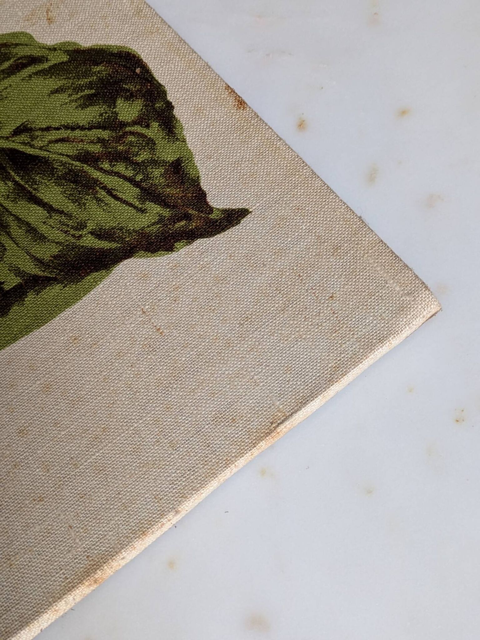 Vintage painting on linen "The Sunflowers" by Irmgard Gutsche 60s/70s
