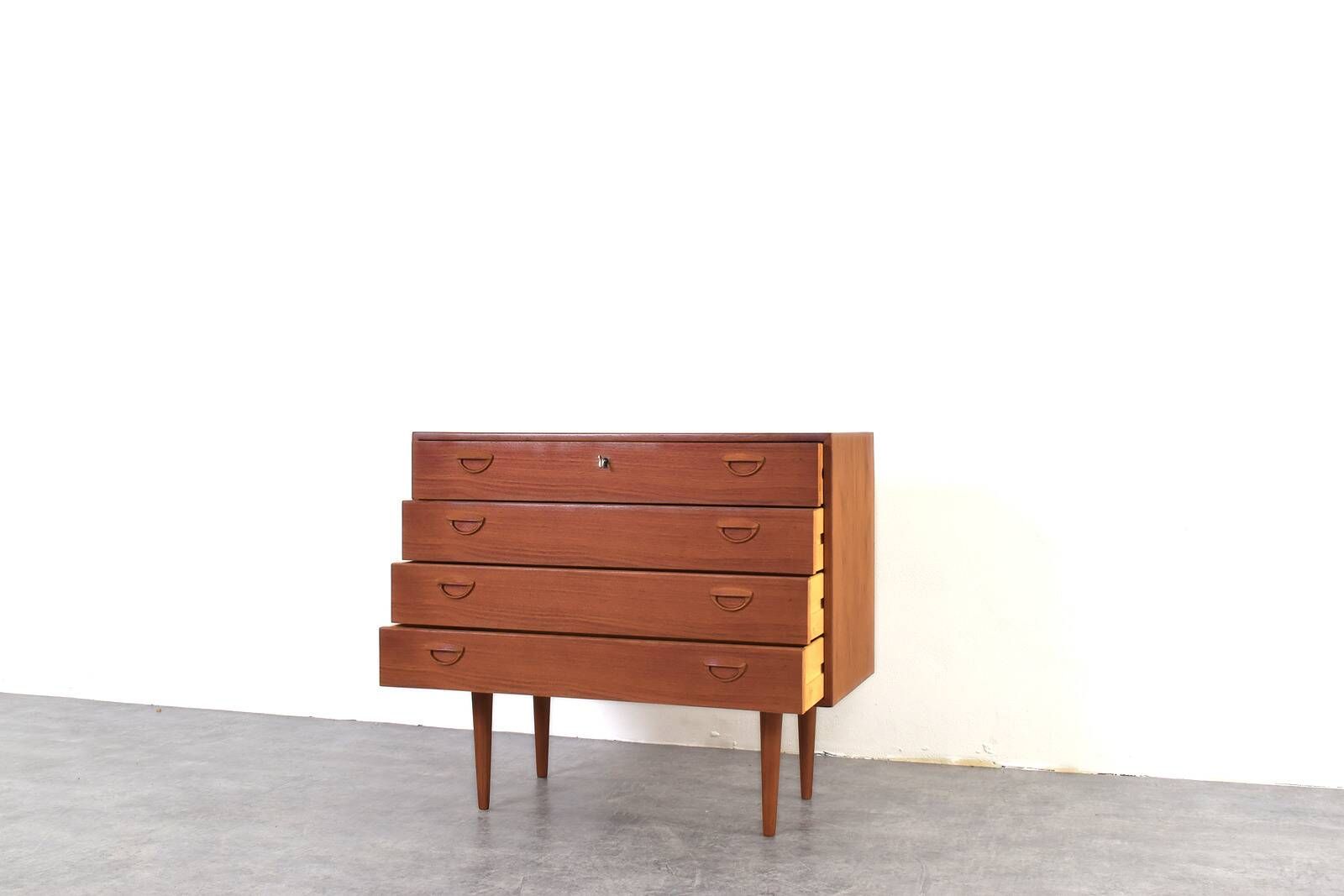 Teak Chest of Drawers by Kai Kristiansen for Feldballes Møbelfabrik, 1960s.