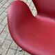 Fritz Hansen Swan chair in Indian Red leather, NEW!!!
