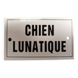 Enameled plaque “whimsical dog”