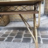 Vintage wood and bamboo desk