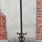 Wrought iron tripod floor lamp