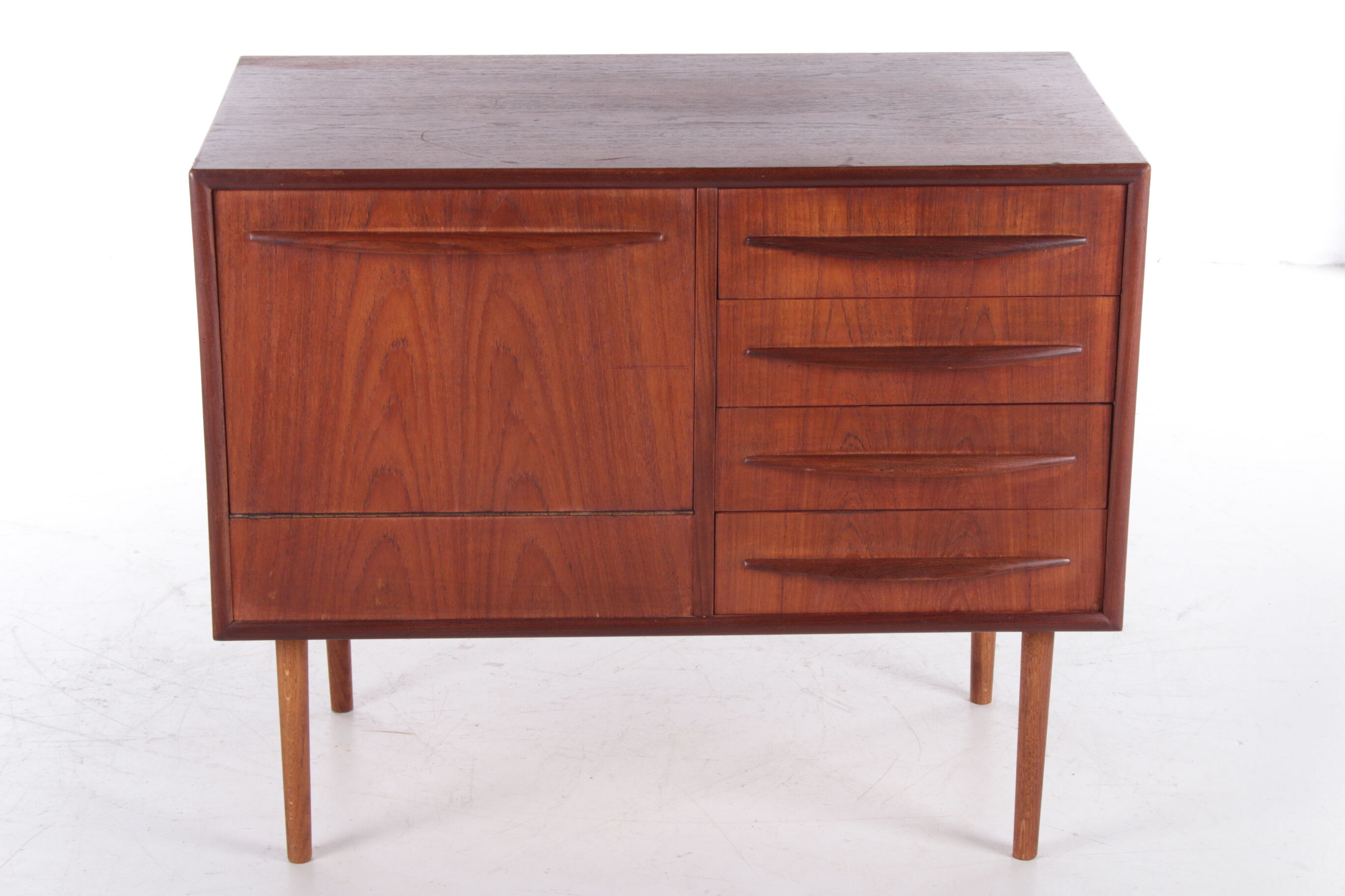 1960s buffet or TV cabinet with 4 drawers in teak Danish design