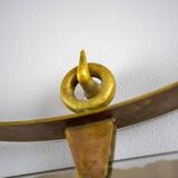 Miroir en laiton, Italie milieu XXème