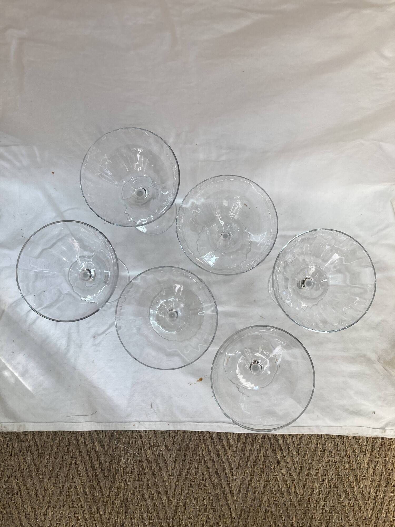 6 glasses of champagne "swimming pool" in crystal