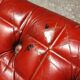 3-seater Chesterfield sofa in red leather