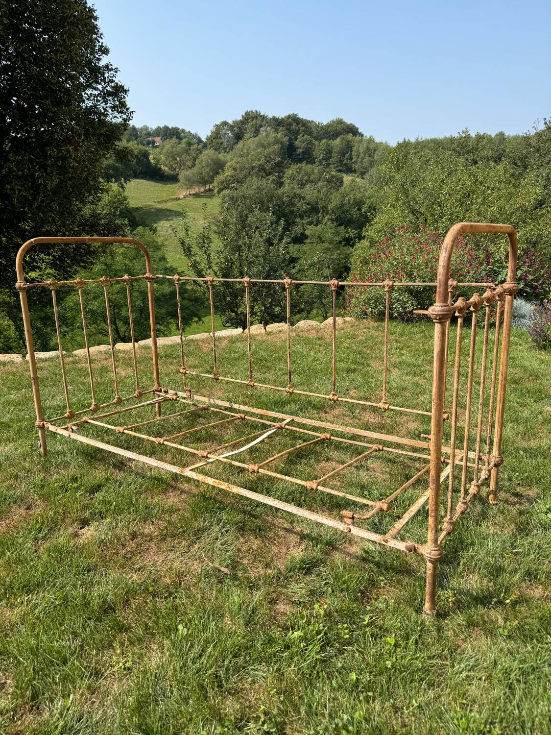 Wrought iron cage bed