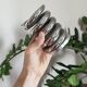 Steel "spring" pen holder pot – 1970s design