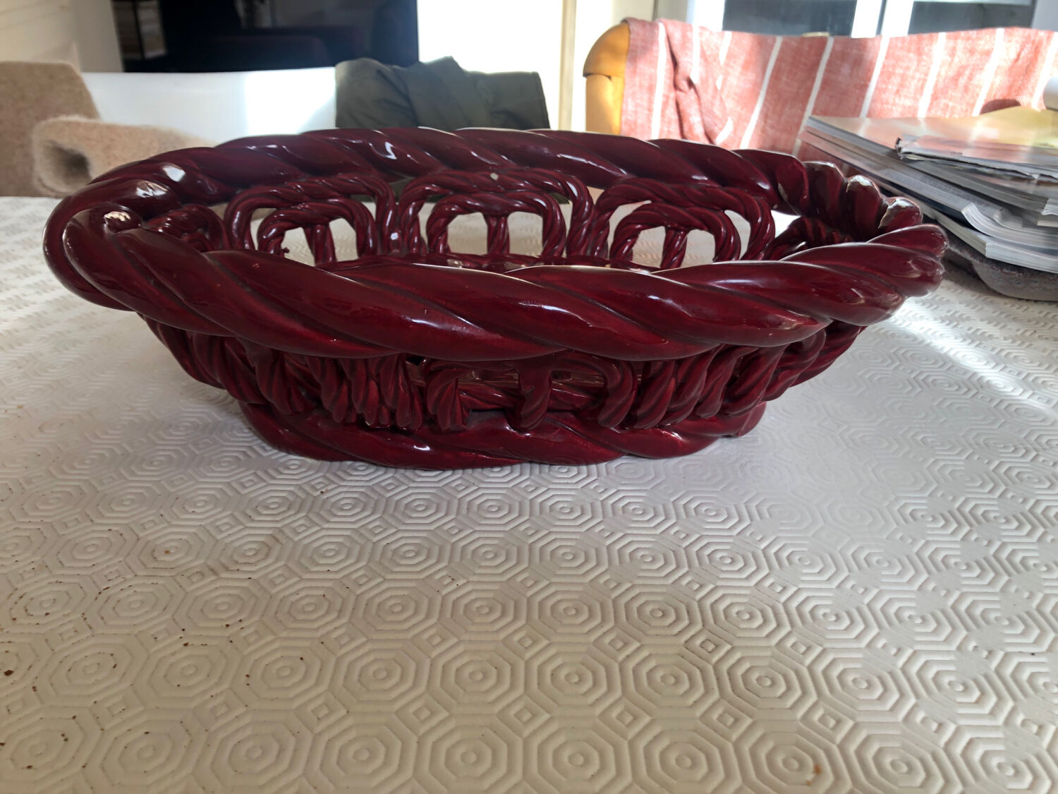Vallauris ceramic basket