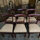 6 chaises anglaises Louis Philippe en acajou et cuir