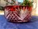 Fruit bowl or centrepiece in ruby red st. louis crystal décor.