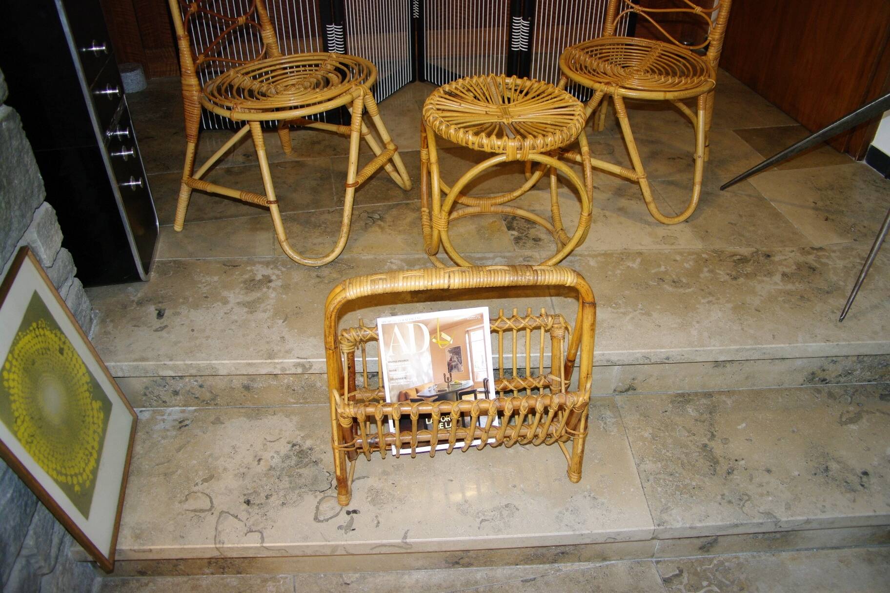 VINTAGE BAMBOO LIVING ROOM SET  1960s