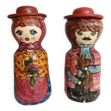 Pair of large terracotta pots signed, Portugal 80s