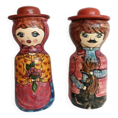 Pair of large terracotta pots signed, Portugal 80s