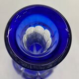 Midnight blue carafe with multiple reflections