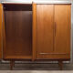 Scandinavian wardrobe 1960 teak 4 doors, 3 drawers, 2keys