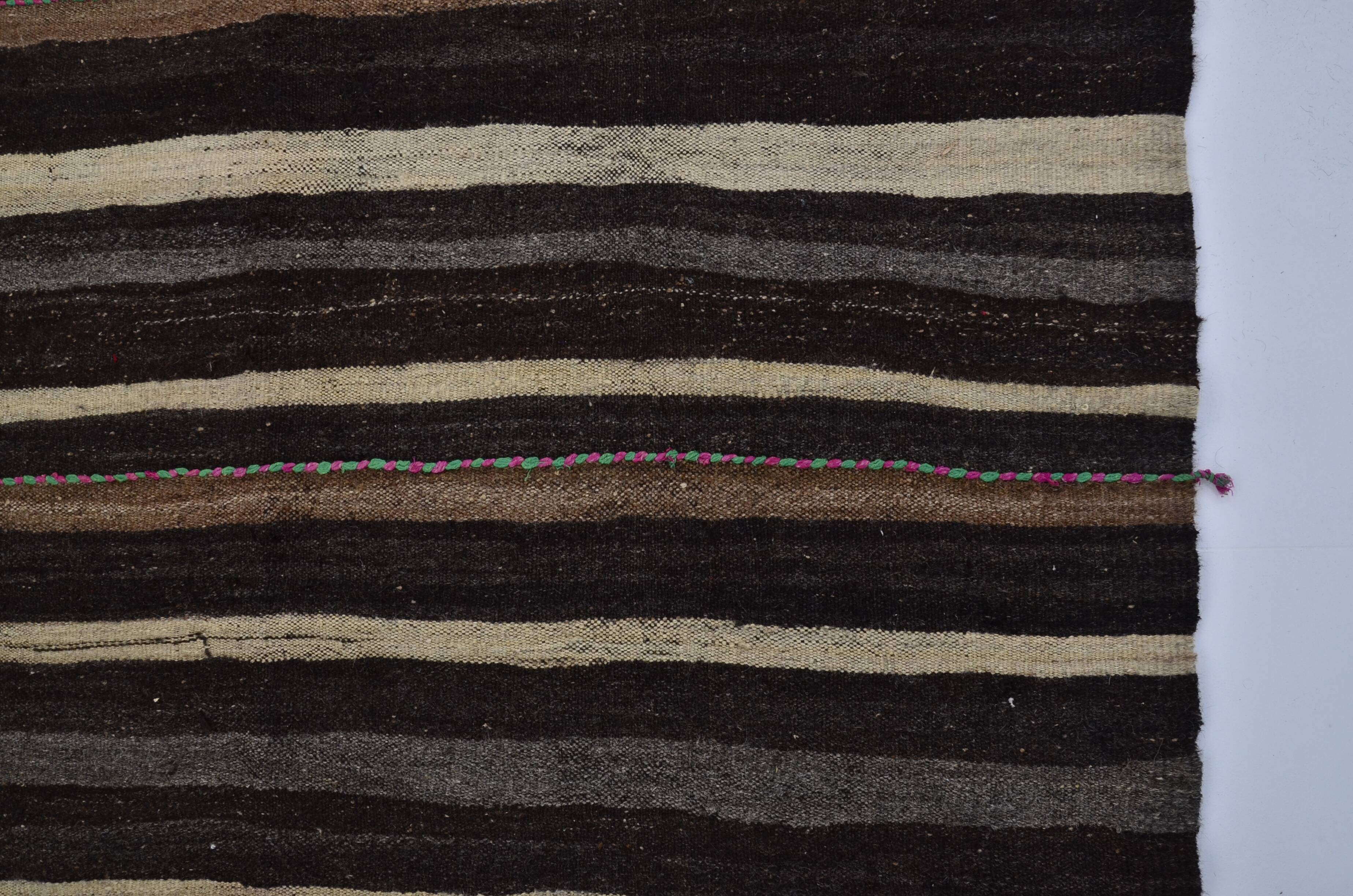 Stripe Vintage Anatolian Kilim Rug  sku 3057