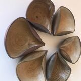 Lot of 6 cups ceramic sandstone by Jacques Lacheny