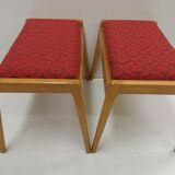1960 Pair of beech ULUV stools, Czechoslovakia